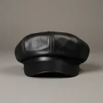 Casquette gavroche cuir véritable femme moderne - Vue 1 - casquette gavroche