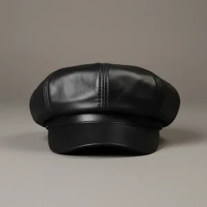 Casquette gavroche cuir véritable femme moderne - Vue 1 - casquette gavroche