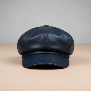 Casquette gavroche cuir véritable femme moderne - Vue 1 - casquette gavroche
