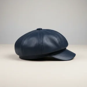 Casquette gavroche cuir véritable femme moderne - Vue 2 - casquette gavroche