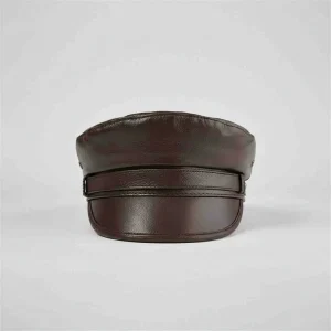 Casquette gavroche cuir véritable style marin - Vue 1 - casquette gavroche