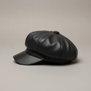 Casquette gavroche cuir véritable taille ajustable - Vue 2 - casquette gavroche