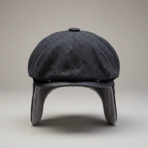 Casquette gavroche denim avec cache-oreilles - Vue 1 - casquette gavroche