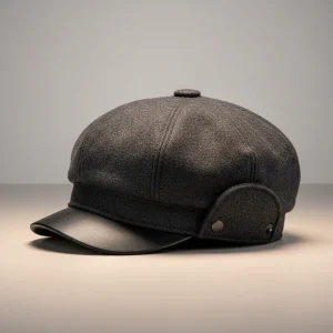 Casquette gavroche denim avec cache-oreilles - Vue 2 - casquette gavroche