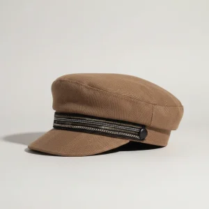 Casquette gavroche denim camel style marin - Vue 2 - casquette gavroche