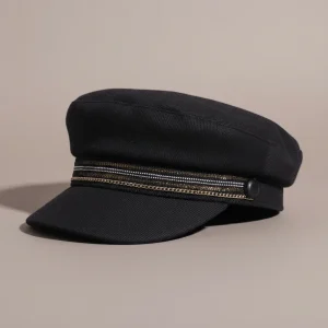 Casquette gavroche denim noir style marin - Vue 2 - casquette gavroche