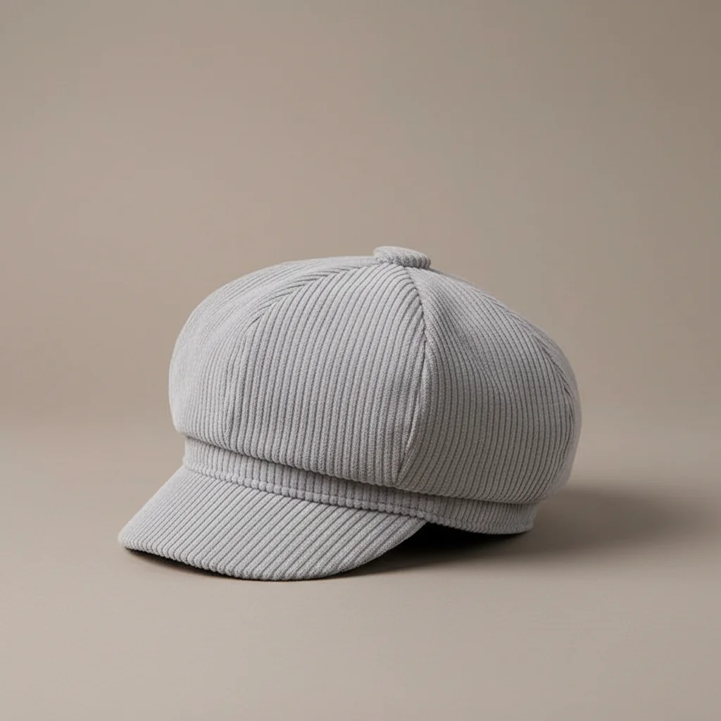 Casquette gavroche velours côtelé – style rétro enfant et adulte