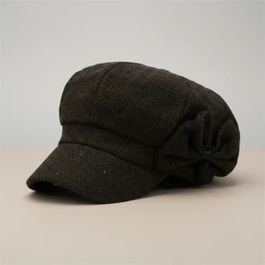 Casquette gavroche femme coton polyester chevron - Vue 2 - casquette gavroche