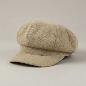 Casquette gavroche femme kaki style rétro - Vue 1 - casquette gavroche