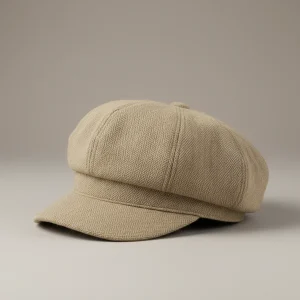 Casquette gavroche femme kaki style rétro - Vue 2 - casquette gavroche
