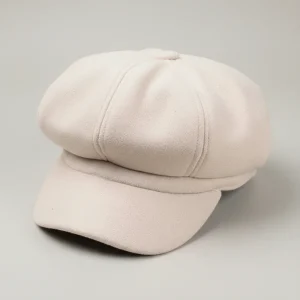 Casquette gavroche femme laine beige ajustable - Vue 1 - casquette gavroche
