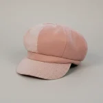 Casquette gavroche femme laine et coton rose - Vue 1 - casquette gavroche