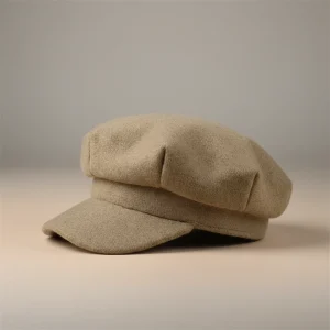 Casquette gavroche femme laine kaki hiver - Vue 2 - casquette gavroche