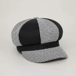 Casquette gavroche femme laine patchwork hiver - Vue 1 - casquette gavroche