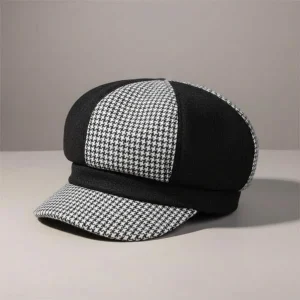 Casquette gavroche femme laine patchwork hiver - Vue 2 - casquette gavroche