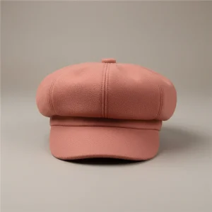 Casquette gavroche femme laine rose ajustable - Vue 1 - casquette gavroche