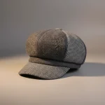 casquette gavroche femme laine style patchwork - Vue 1 - casquette gavroche