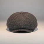 Casquette gavroche homme coton à carreaux discrets - Vue 1 - casquette gavroche