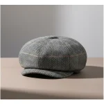 Casquette gavroche homme taille ajustable grise - Vue 1 - casquette gavroche