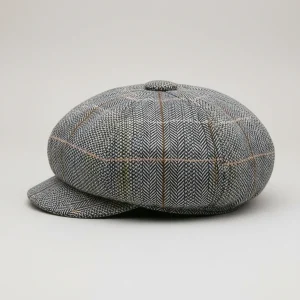 Casquette gavroche homme taille ajustable grise - Vue 2 - casquette gavroche