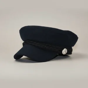 Casquette gavroche laine bleu marine taille unique - Vue 1 - casquette gavroche