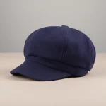 Casquette gavroche laine bleu marine taille unique - Vue 1 - casquette gavroche