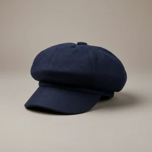 Casquette gavroche laine bleu marine taille unique - Vue 1 - casquette gavroche