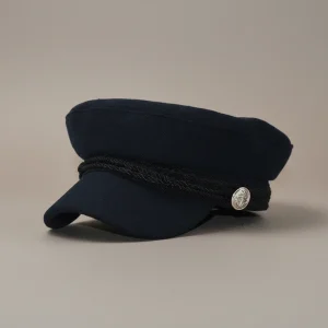 Casquette gavroche laine bleu marine taille unique - Vue 2 - casquette gavroche
