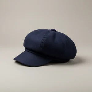 Casquette gavroche laine bleu marine taille unique - Vue 2 - casquette gavroche