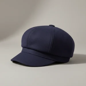 Casquette gavroche laine bleu marine taille unique - Vue 2 - casquette gavroche