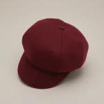 casquette gavroche laine bordeaux femme élégante - Vue 1 - casquette gavroche