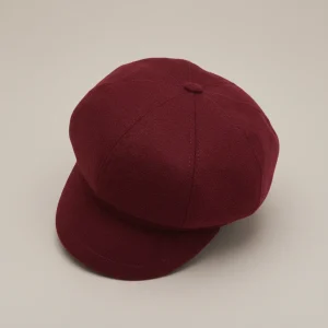 casquette gavroche laine bordeaux femme élégante - Vue 1 - casquette gavroche
