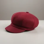 Casquette gavroche laine bordeaux taille unique - Vue 1 - casquette gavroche