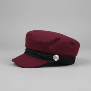 Casquette gavroche laine bordeaux taille unique - Vue 2 - casquette gavroche