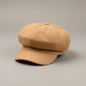 Casquette gavroche laine camel taille unique - Vue 1 - casquette gavroche
