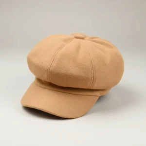 Casquette gavroche laine camel taille unique - Vue 2 - casquette gavroche