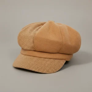 Casquette gavroche laine et coton patchwork - Vue 1 - casquette gavroche