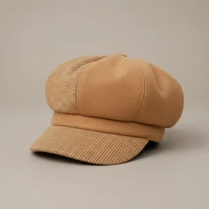 Casquette gavroche laine et coton patchwork - Vue 2 - casquette gavroche