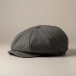Casquette gavroche laine et viscose chevron - Vue 1 - casquette gavroche