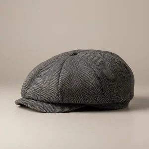 Casquette gavroche laine et viscose chevron - Vue 1 - casquette gavroche