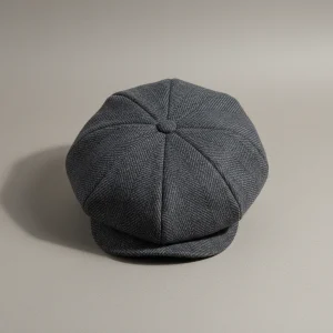 Casquette gavroche laine et viscose chevron - Vue 2 - casquette gavroche