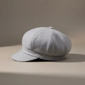 Casquette gavroche laine gris clair taille unique - Vue 2 - casquette gavroche