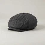 Casquette gavroche laine gris foncé taille unique - Vue 1 - casquette gavroche