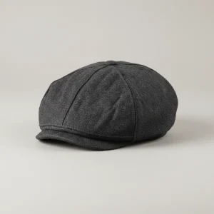 Casquette gavroche laine gris foncé taille unique - Vue 1 - casquette gavroche
