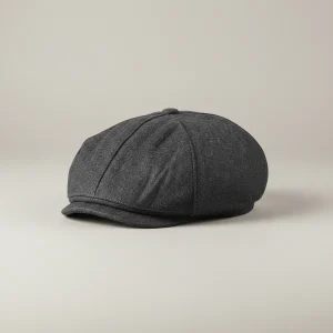 Casquette gavroche laine gris foncé taille unique - Vue 2 - casquette gavroche