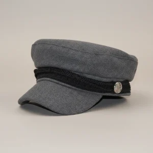 Casquette gavroche laine grise taille unique - Vue 1 - casquette gavroche