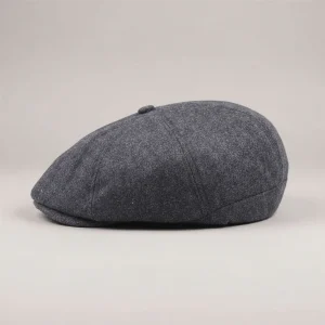 Casquette gavroche laine grise taille unique - Vue 2 - casquette gavroche
