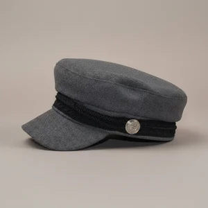 Casquette gavroche laine grise taille unique - Vue 2 - casquette gavroche