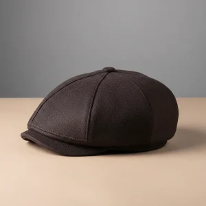 Casquette gavroche laine marron style décontracté - Vue 2 - casquette gavroche