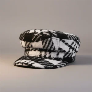 Casquette gavroche laine mérinos rayée femme - Vue 1 - casquette gavroche
